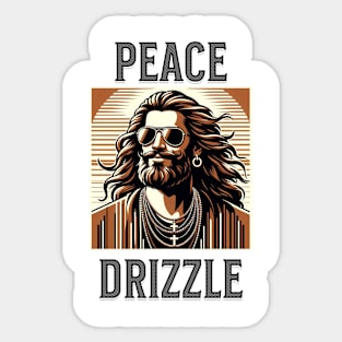 Vintage Peace Drizzle Inspired Retro Men Kings Funny Sticker